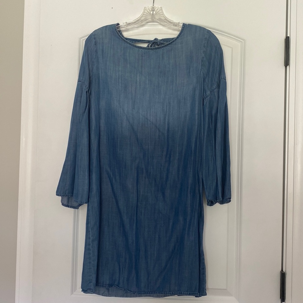 Denim chambray dress
